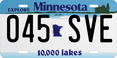 MN license plate 045SVE