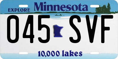 MN license plate 045SVF