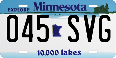 MN license plate 045SVG
