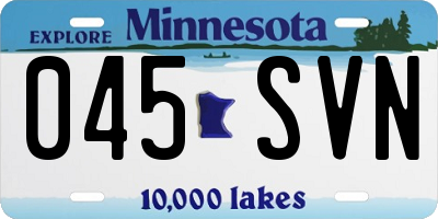 MN license plate 045SVN