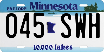 MN license plate 045SWH