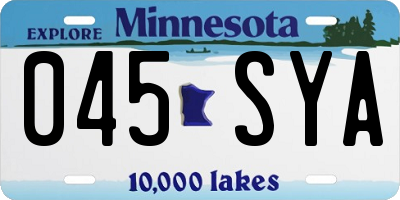 MN license plate 045SYA