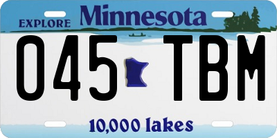 MN license plate 045TBM