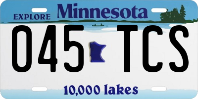 MN license plate 045TCS