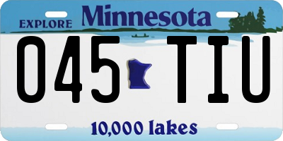 MN license plate 045TIU