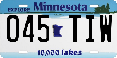 MN license plate 045TIW