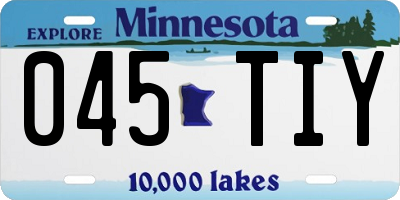 MN license plate 045TIY