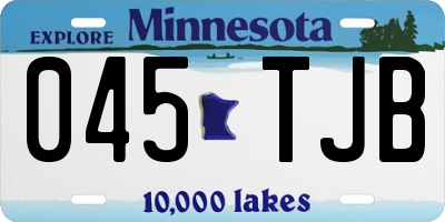 MN license plate 045TJB