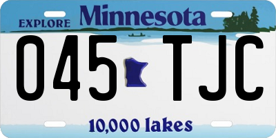 MN license plate 045TJC