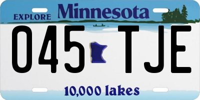 MN license plate 045TJE