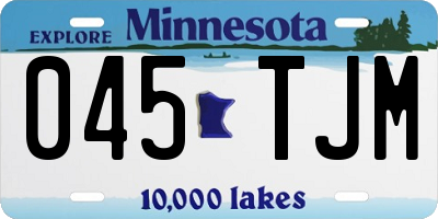 MN license plate 045TJM