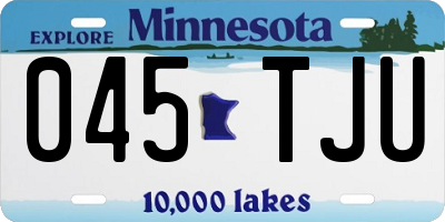 MN license plate 045TJU
