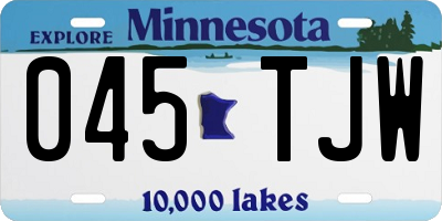 MN license plate 045TJW