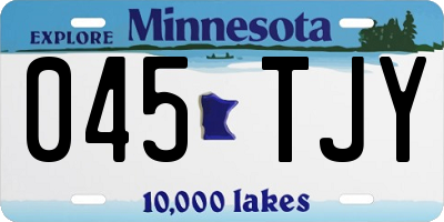 MN license plate 045TJY