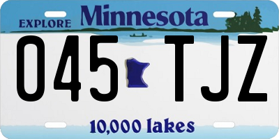 MN license plate 045TJZ