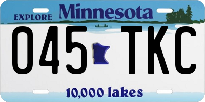 MN license plate 045TKC