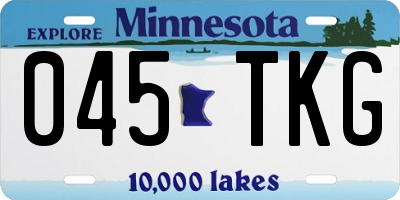 MN license plate 045TKG