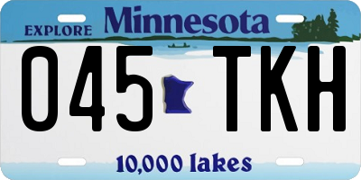MN license plate 045TKH