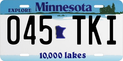 MN license plate 045TKI