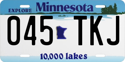 MN license plate 045TKJ