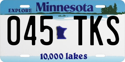 MN license plate 045TKS
