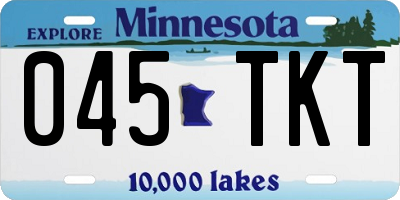 MN license plate 045TKT