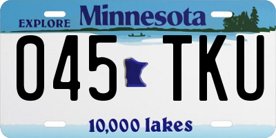 MN license plate 045TKU
