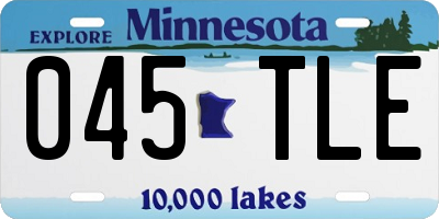 MN license plate 045TLE