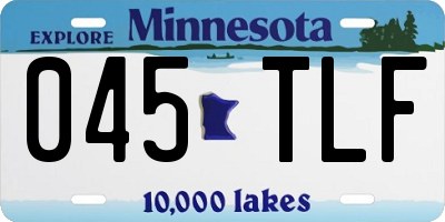 MN license plate 045TLF