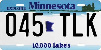 MN license plate 045TLK