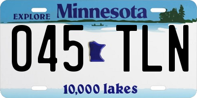 MN license plate 045TLN