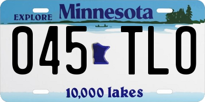 MN license plate 045TLO