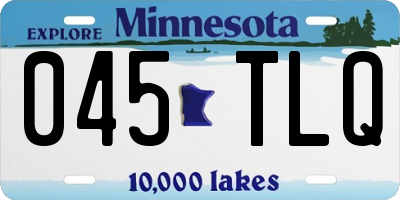 MN license plate 045TLQ