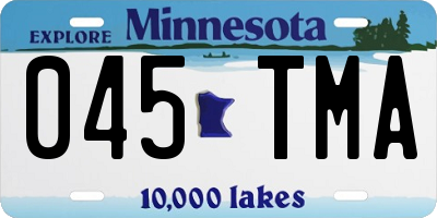 MN license plate 045TMA