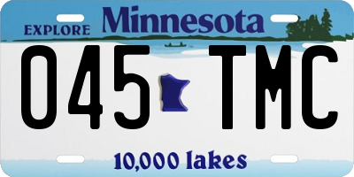 MN license plate 045TMC