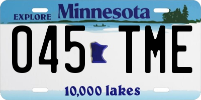 MN license plate 045TME