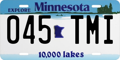MN license plate 045TMI