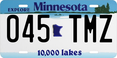 MN license plate 045TMZ