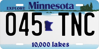 MN license plate 045TNC