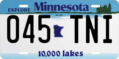 MN license plate 045TNI