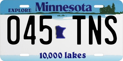 MN license plate 045TNS