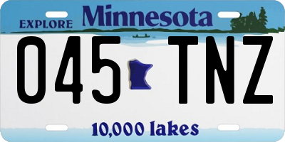 MN license plate 045TNZ