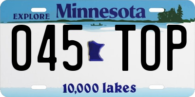 MN license plate 045TOP