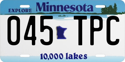 MN license plate 045TPC