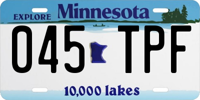MN license plate 045TPF