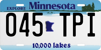 MN license plate 045TPI