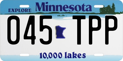 MN license plate 045TPP