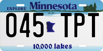MN license plate 045TPT