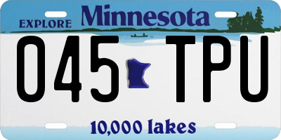 MN license plate 045TPU