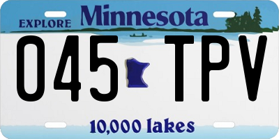 MN license plate 045TPV